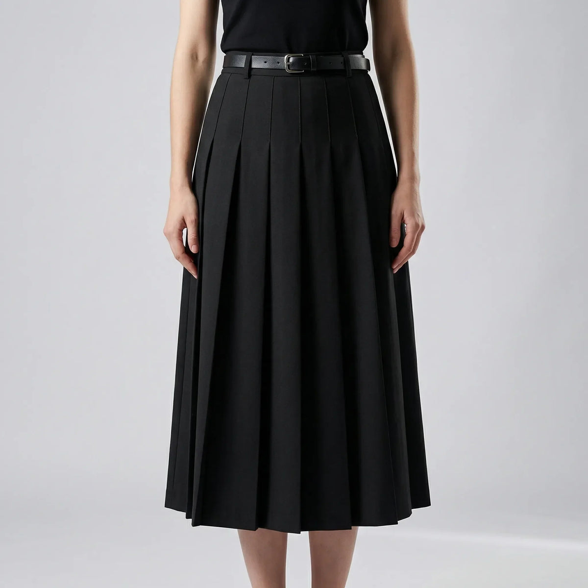 Gonna Casual Midi Plissettata per Donne