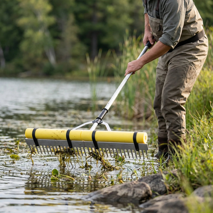 Pondlear - Set di rastrelli galleggianti per la rimozione di alghe acquatiche