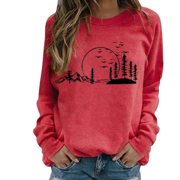 Comodo maglione da donna con collo rotondo
