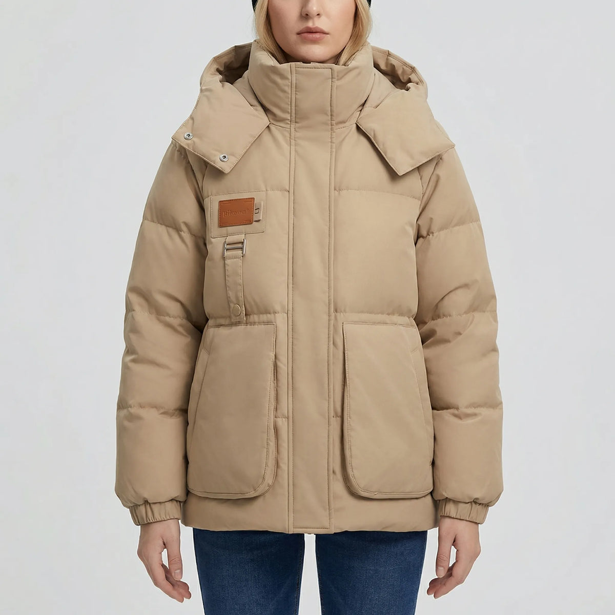Giacca Puffer Con Capuccio Quilted Per Donne