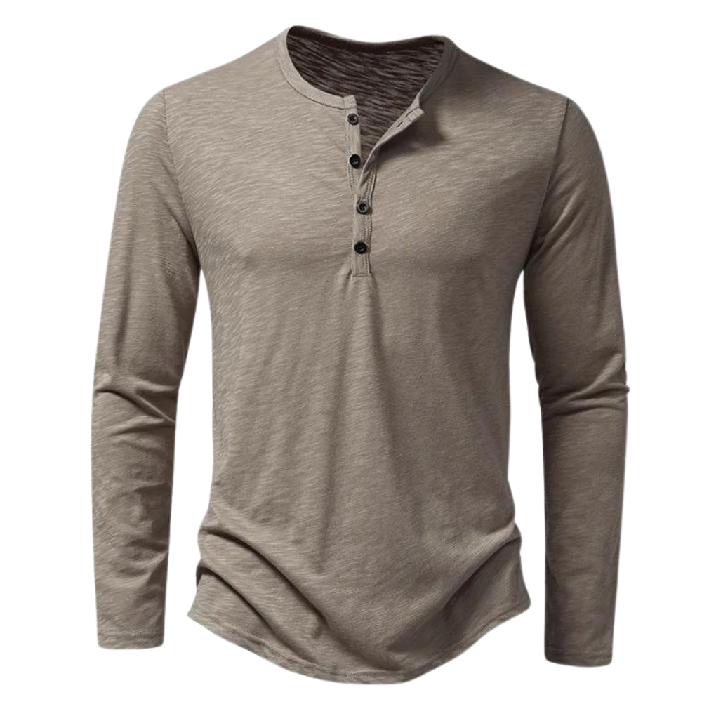 Floris - T-shirt button-down con lange mouwen