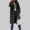 Giacca Lunga con Cappuccio Quilted da Donna