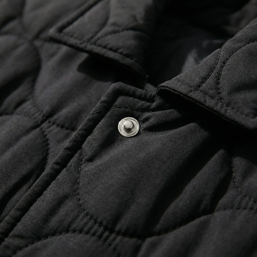 Quiltrova - Giacca-camicia trapuntata con bottoni a pressione per donna
