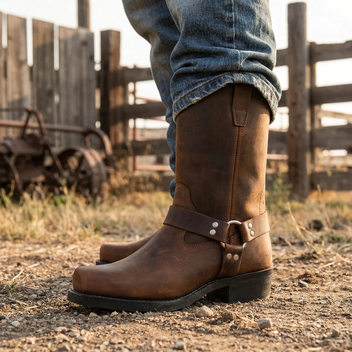 Ranchero - Stivale western alto con imbracatura