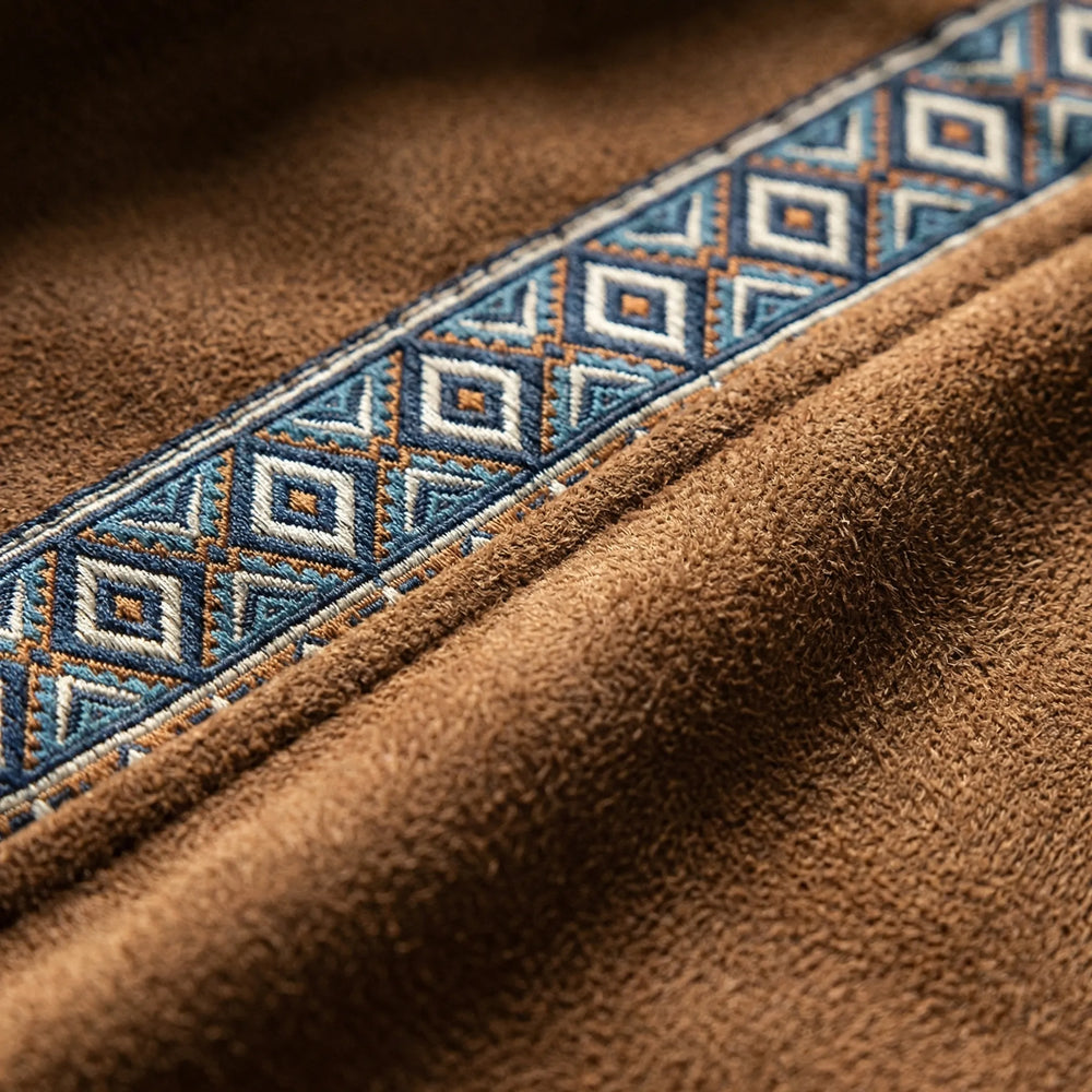 Ranchvex - Pullover foderato in pile con chiusura a un quarto di zip