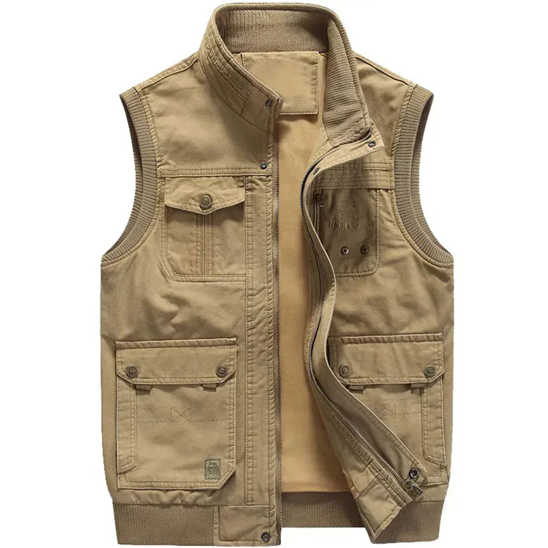 Gilet Funzionale da Uomo con Molte Tasche