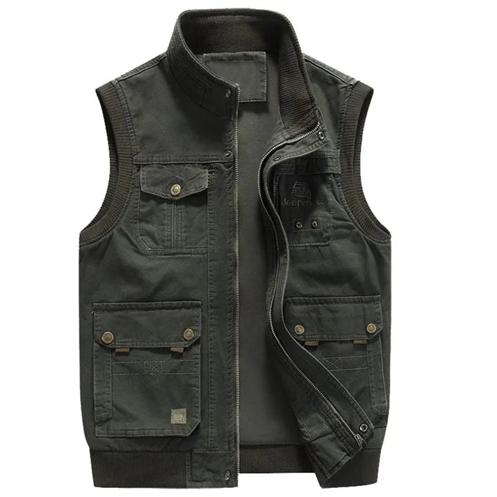 Gilet Funzionale da Uomo con Molte Tasche