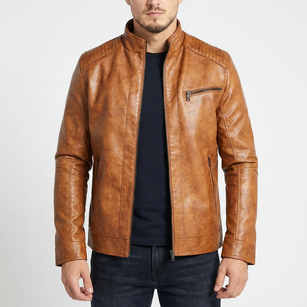 Ravekko - Giacca stile motociclista dalla vestibilità classica