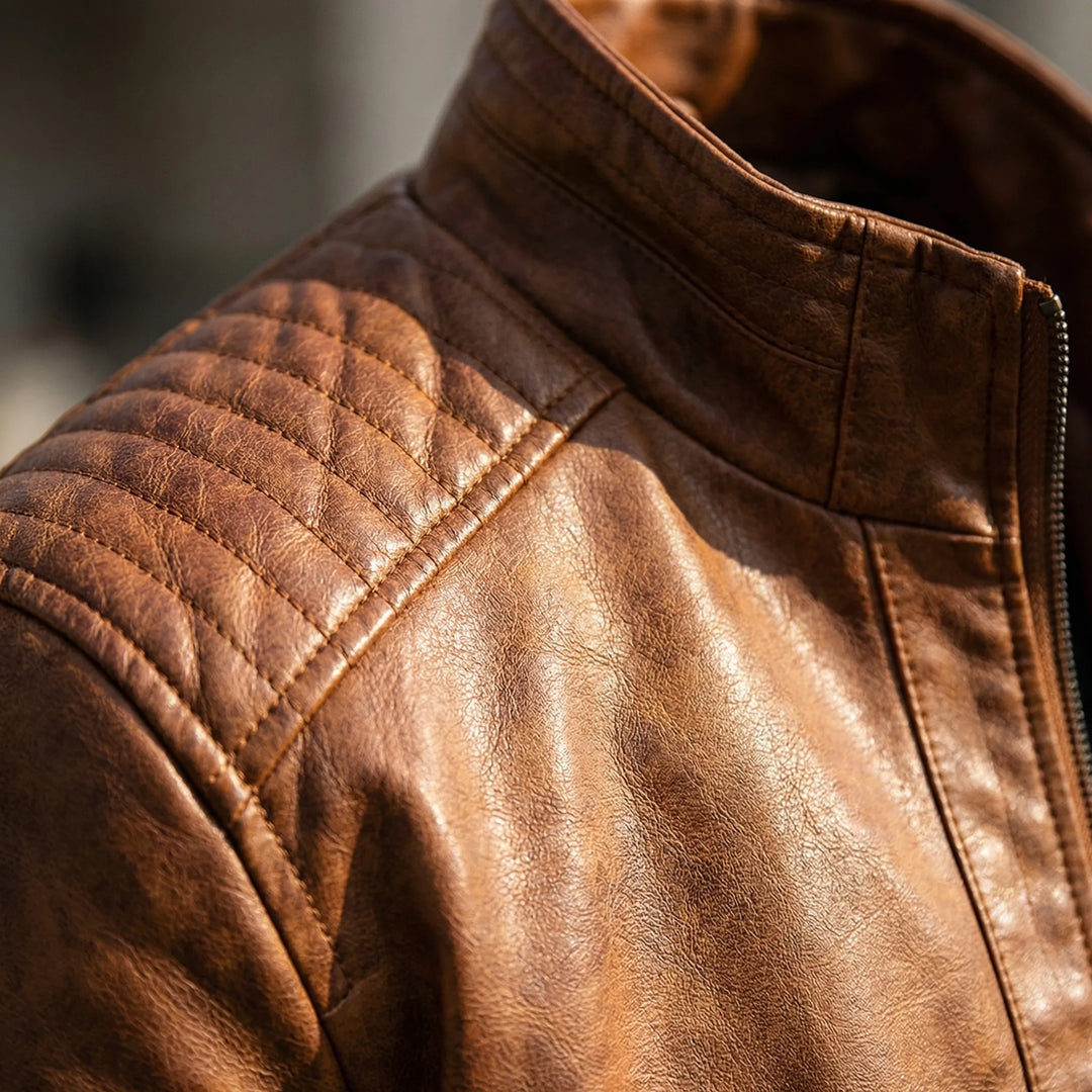 Ravekko - Giacca stile motociclista dalla vestibilità classica