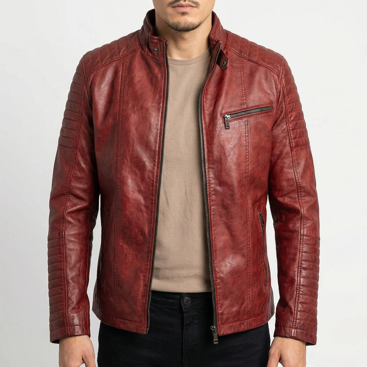 Ravekko - Giacca stile motociclista dalla vestibilità classica