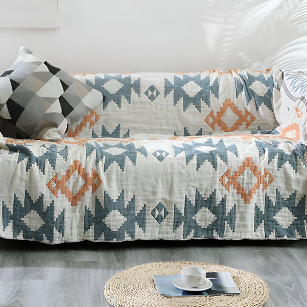 Coperta in Mussola di Cotone Reversibile