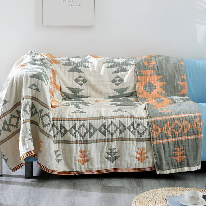 Coperta in Mussola di Cotone Reversibile
