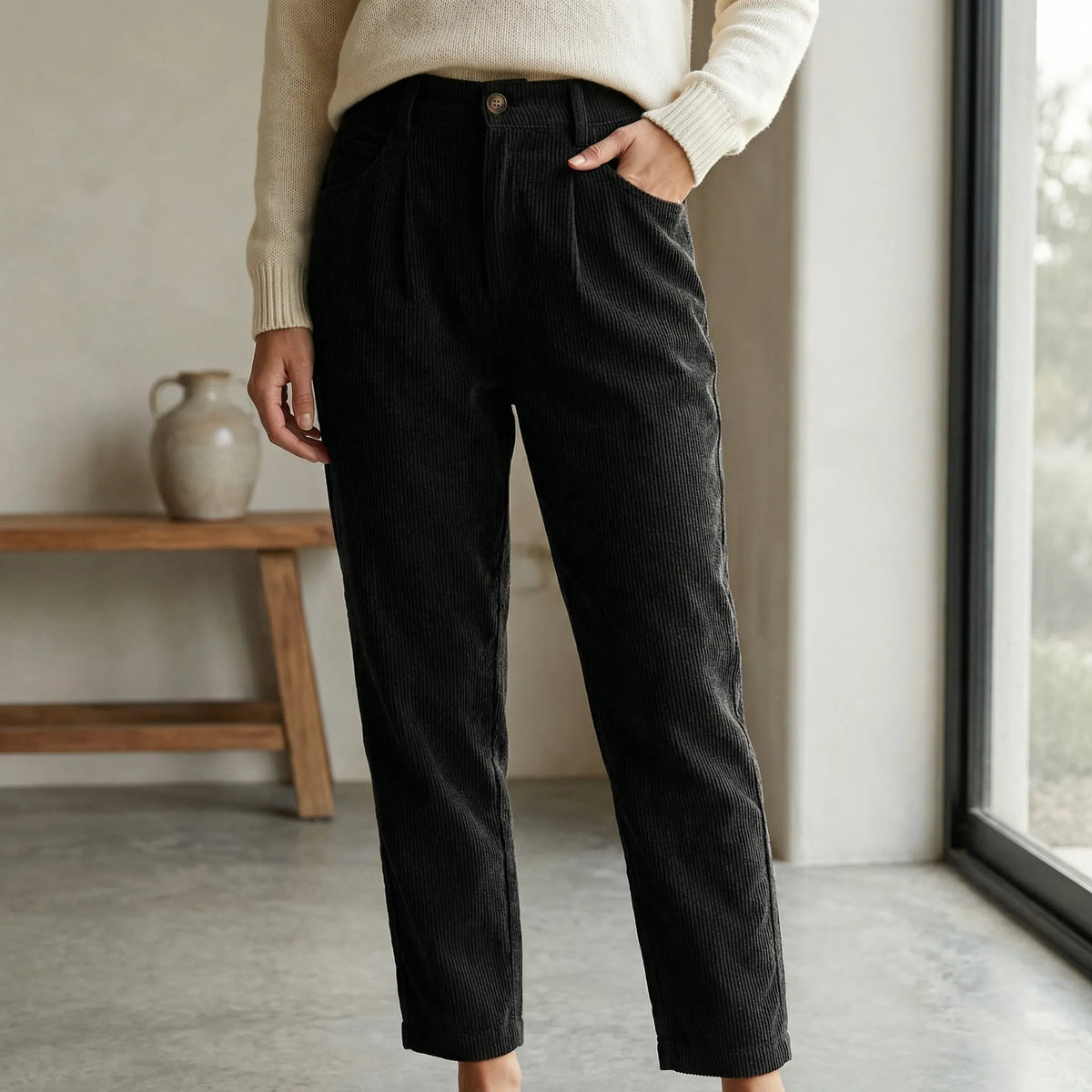 Pantaloni in Cordura a Gamba Dritta Alta