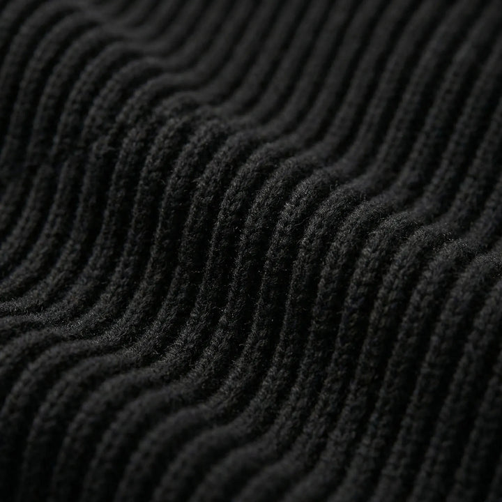 Rollnek - Maglione a collo alto a coste dalla vestibilità slim