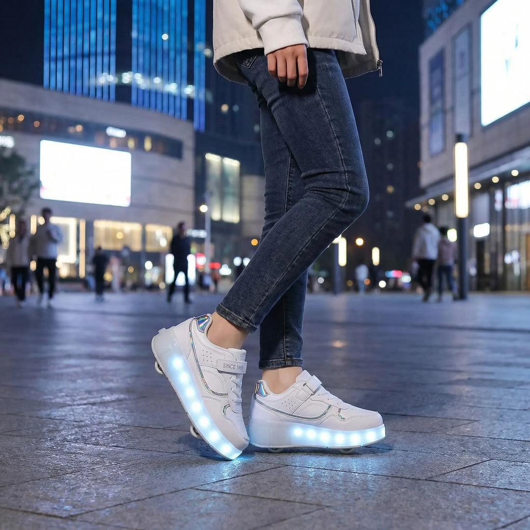 Rolluxe - Kids Light-Up Roller Sneaker Shoe