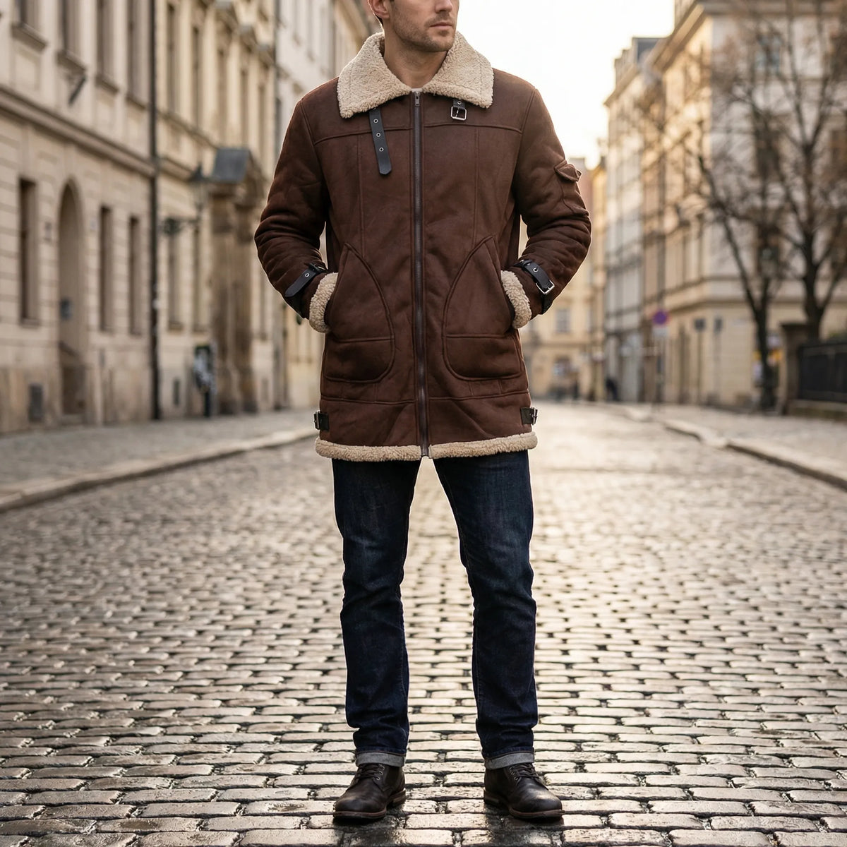 Giacca Uomo con Zip Foderata Sherpa