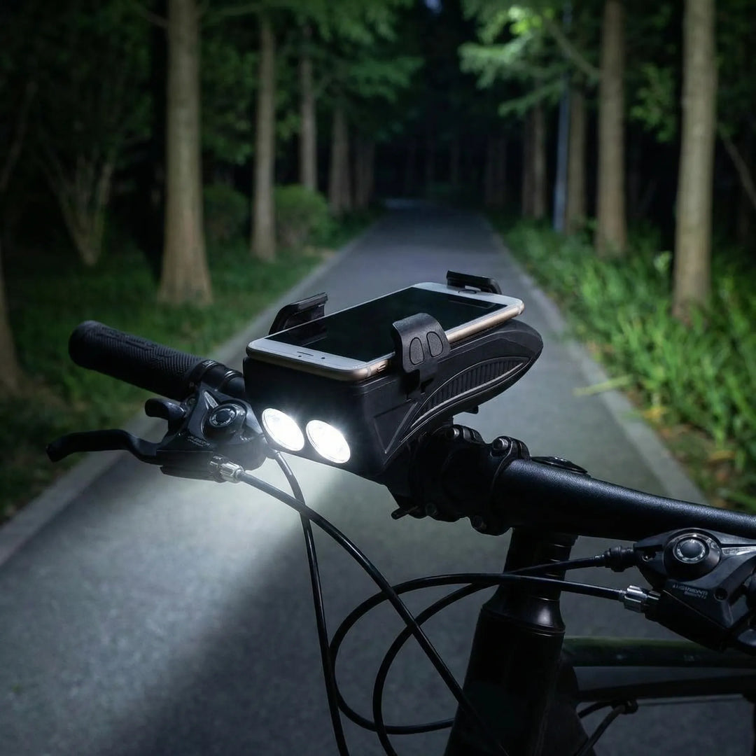 Rydlux - Supporto multifunzionale 4 in 1 per manubrio di bicicletta