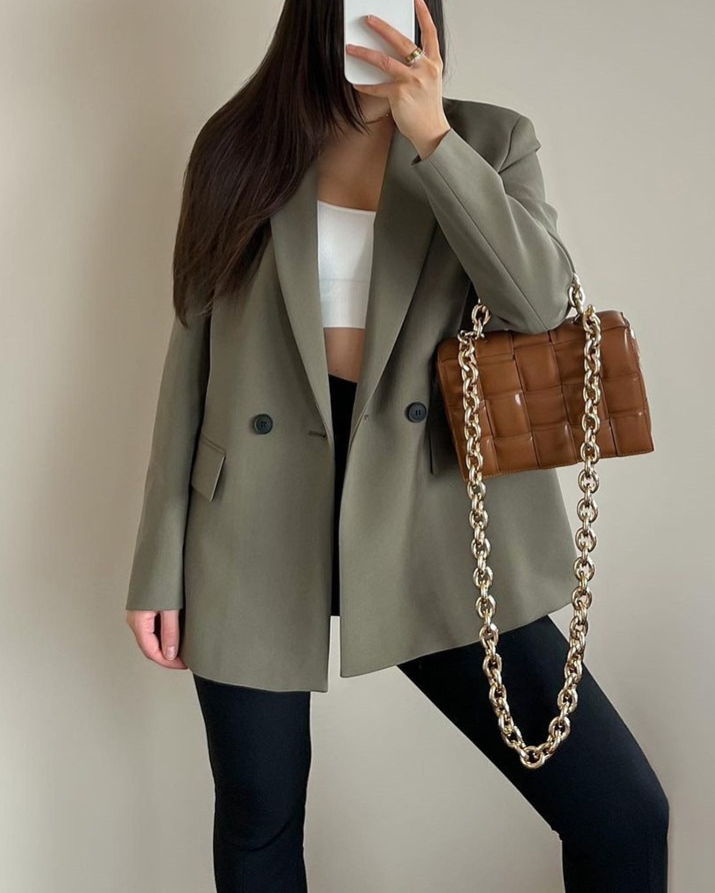 Elegante blazer doppiopetto da donna