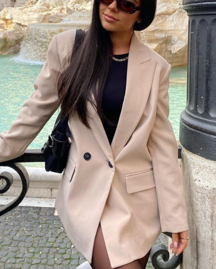 Elegante blazer doppiopetto da donna
