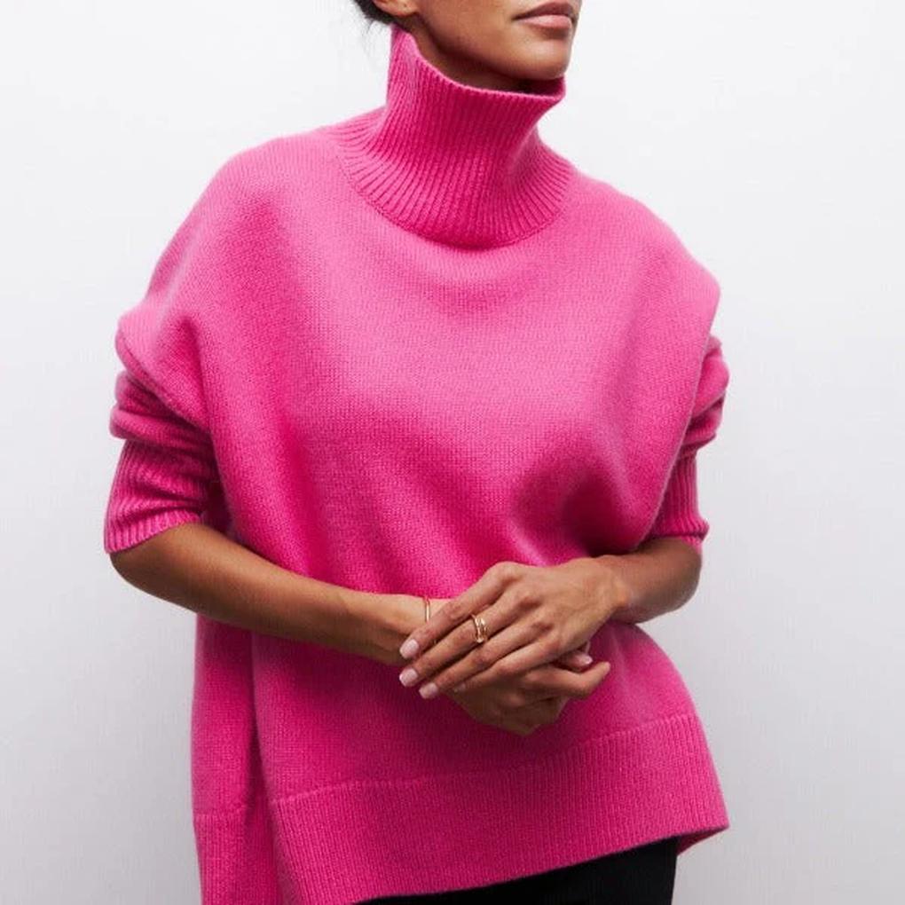 Maglione a Collo Alto da Donna – Essenziale Invernale