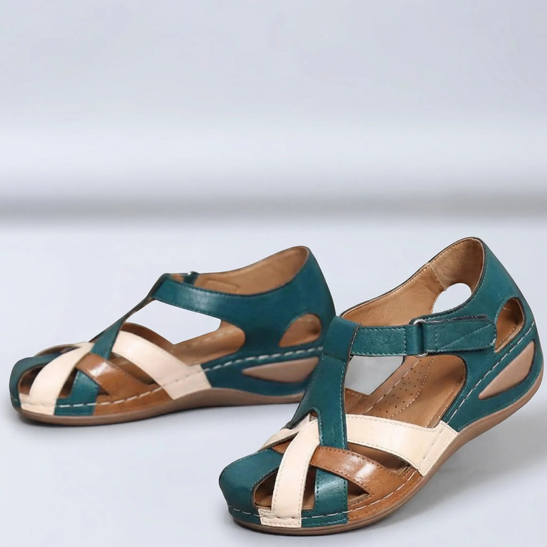 Sandriva - Sandalo con zeppa a punta aperta da donna