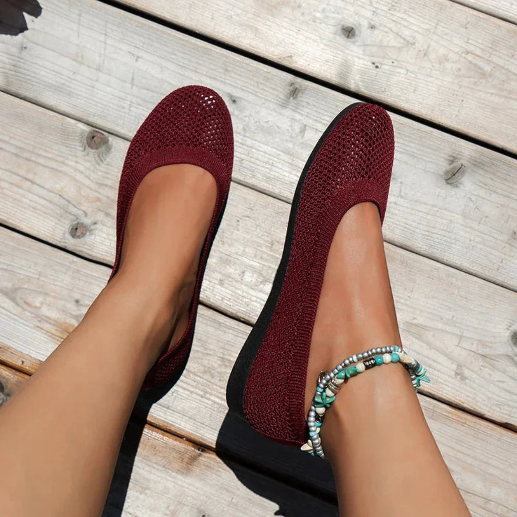 Ballerine slip-on in mesh traspirante da donna