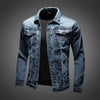 Atteggiamento Biker - Giacca in Denim per Uomini