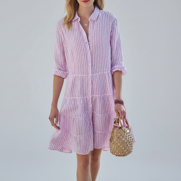 Abito Eleganza Casual con una Silhouette a Strati Leggera