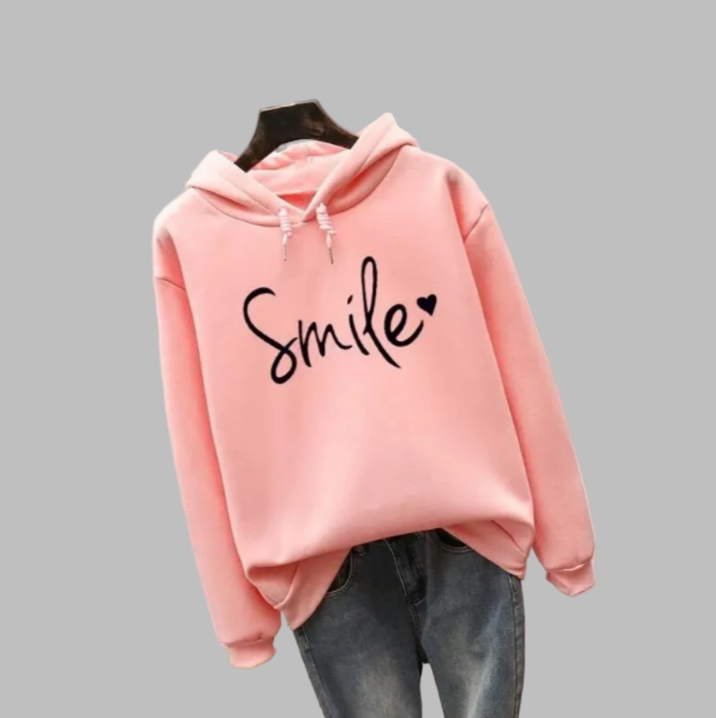Felpa con Cappuccio da Donna Sorridente