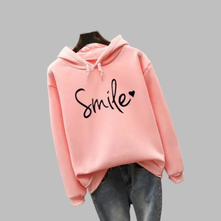 Felpa con Cappuccio da Donna Sorridente