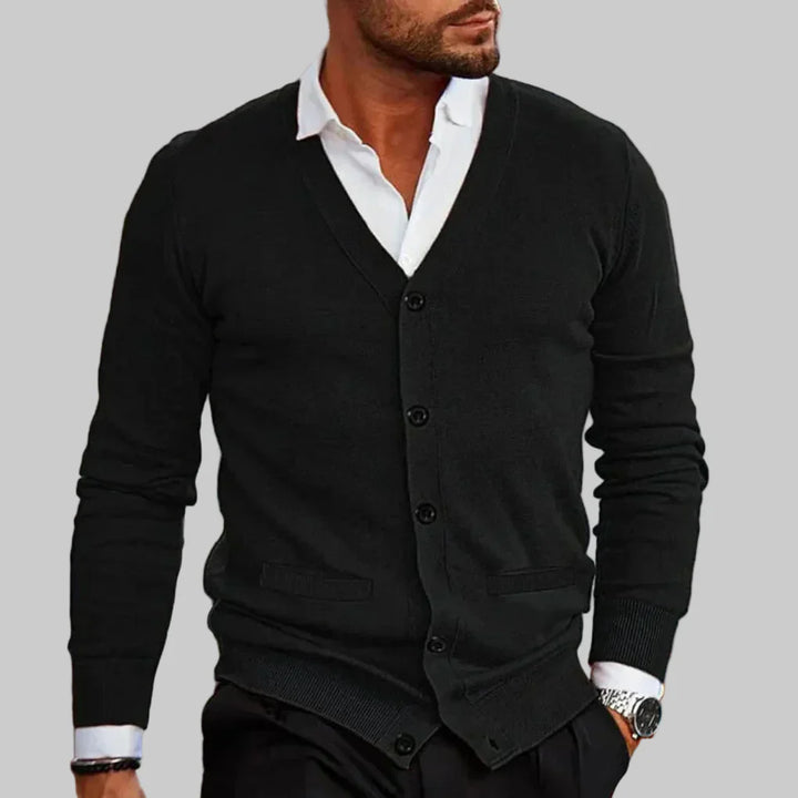 Cardigan in Cotone da Uomo in Stile Casual