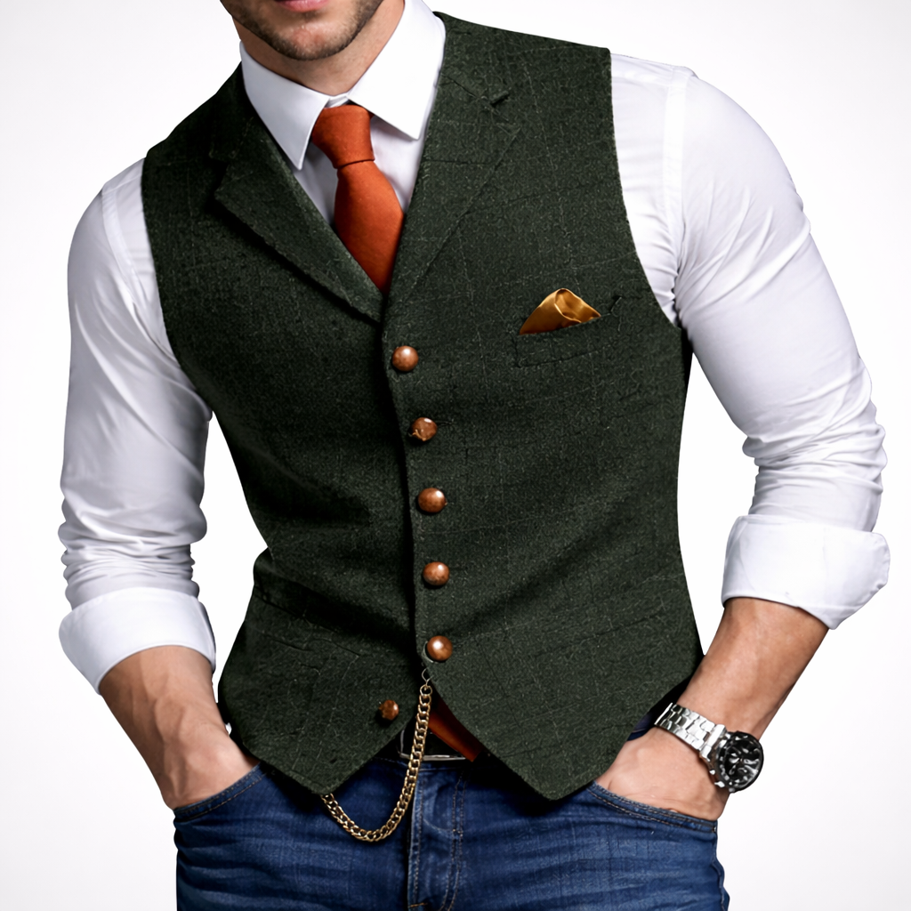 Gilet Button Slim Fit Uomo