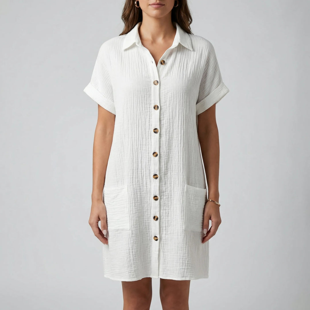 Shirtelle - Abito chemisier midi con bottoni sul davanti