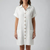 Abito Camicia Midi con Bottoni Fronte