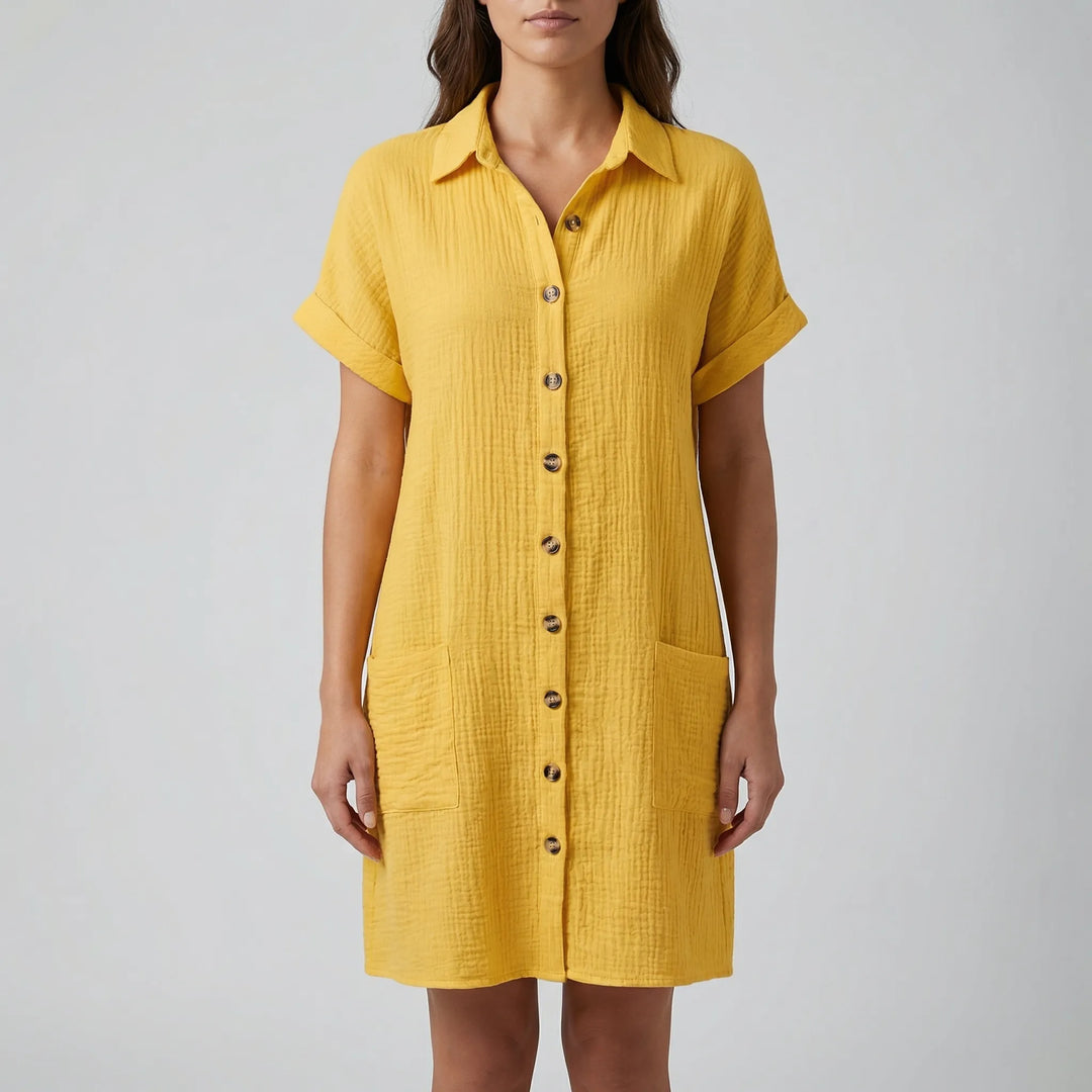 Shirtelle - Abito chemisier midi con bottoni sul davanti