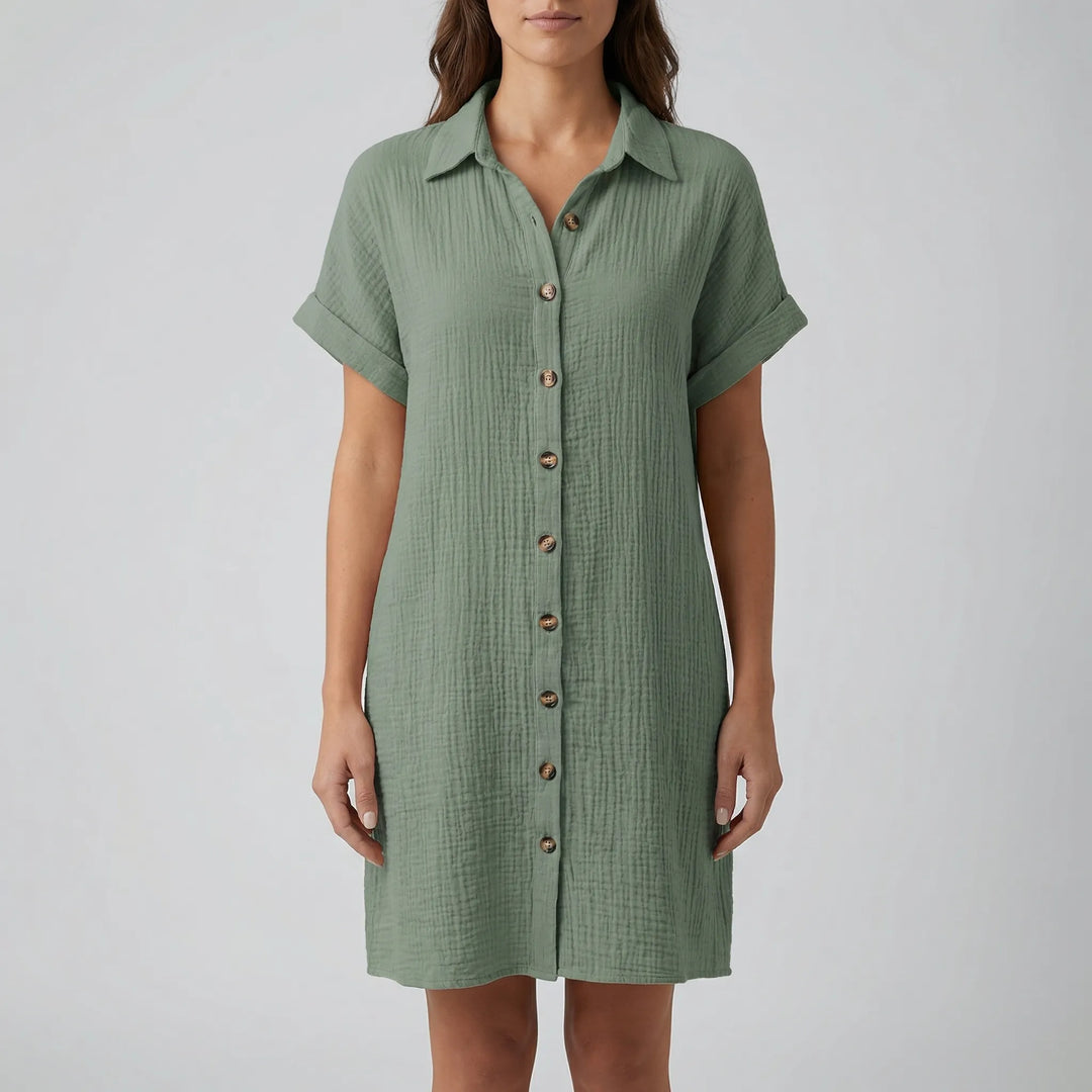 Shirtelle - Abito chemisier midi con bottoni sul davanti