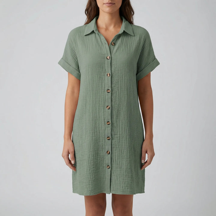 Shirtelle - Abito chemisier midi con bottoni sul davanti