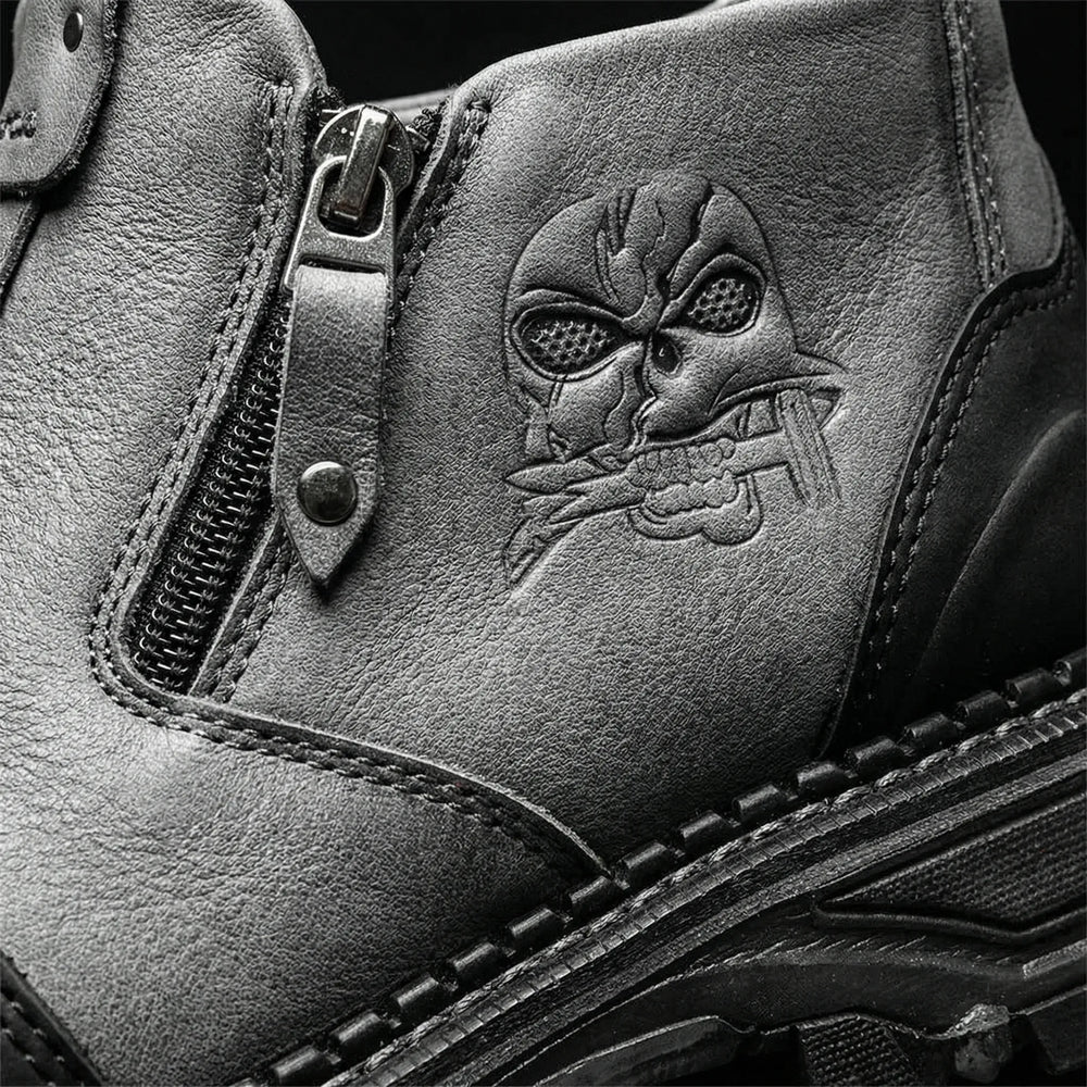 Skullgrip - Stivaletto da uomo con dettaglio a teschio