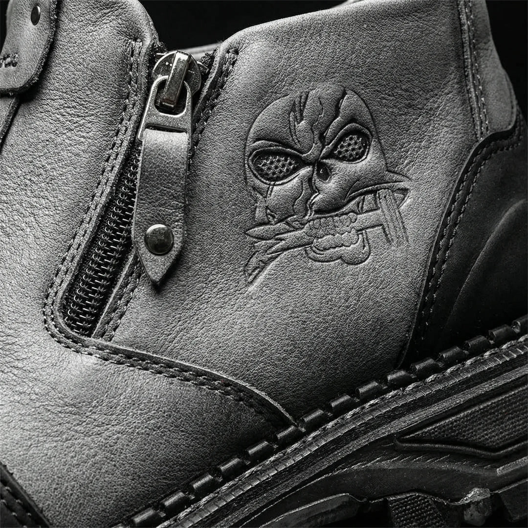 Skullgrip - Stivaletto da uomo con dettaglio a teschio