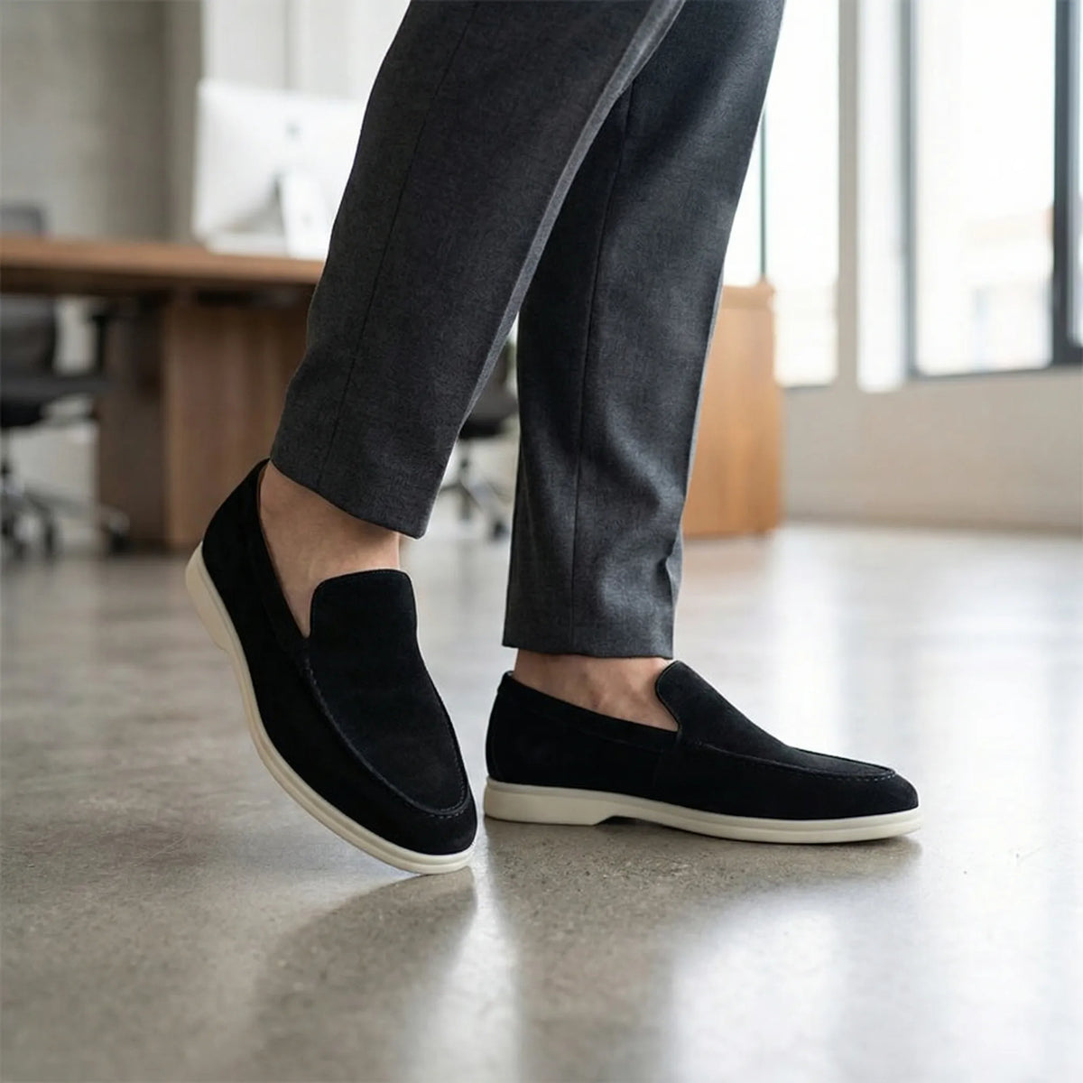 Slevano - Mocassino Suede Slip-On Per Uomini