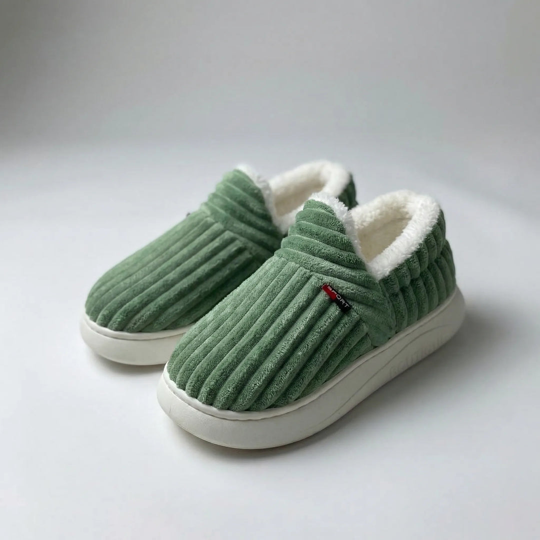 Slumbex - Pantofole da interno foderate in morbido peluche