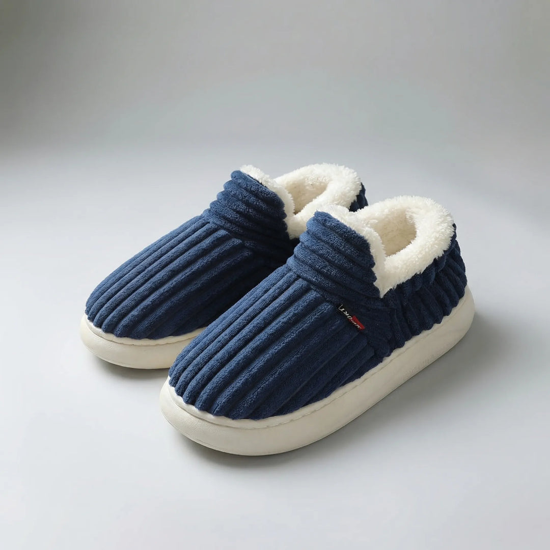 Slumbex - Pantofole da interno foderate in morbido peluche