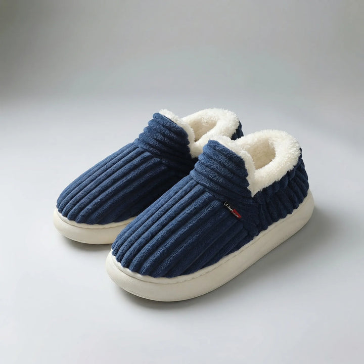 Slumbex - Pantofole da interno foderate in morbido peluche