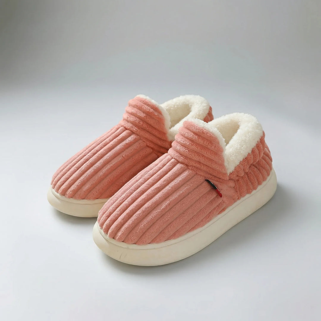 Slumbex - Pantofole da interno foderate in morbido peluche