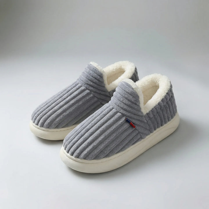 Slumbex - Pantofole da interno foderate in morbido peluche