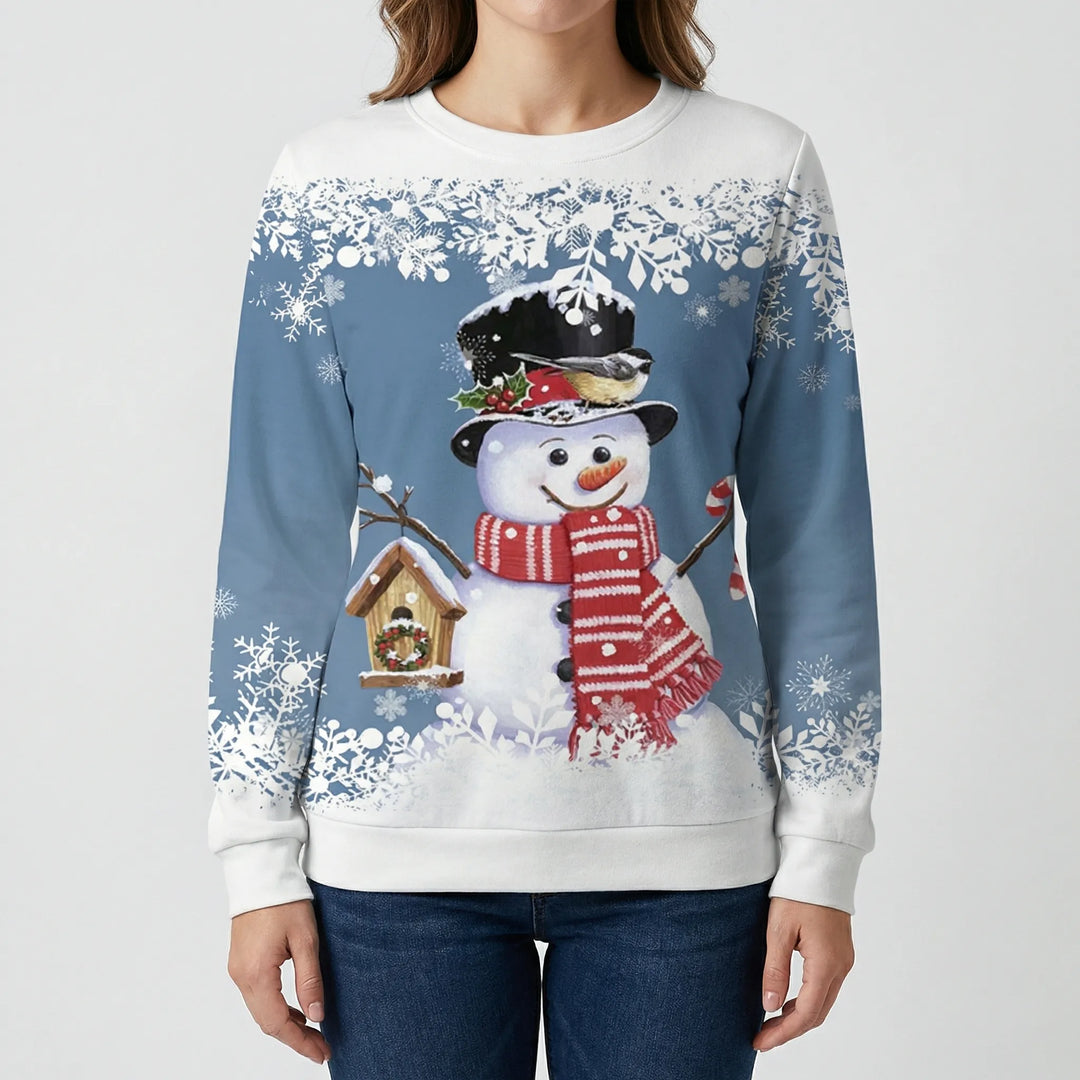 Felpa girocollo Snowvella con grafica a pupazzo di neve