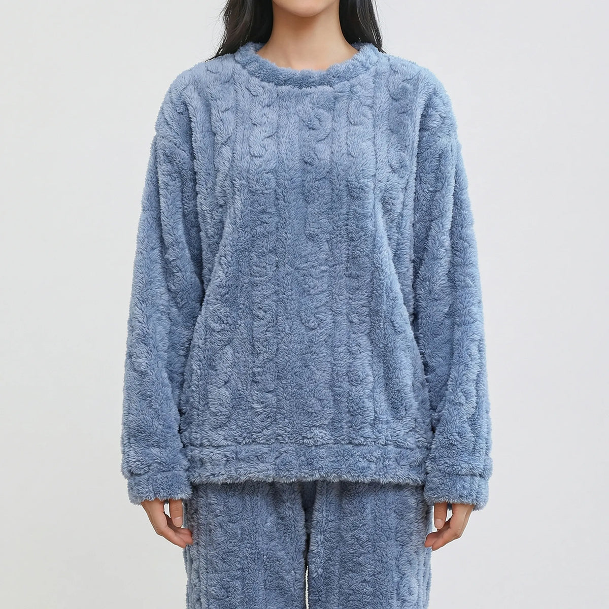 Set di Pigiama con Pullover in Fleece Abbinato