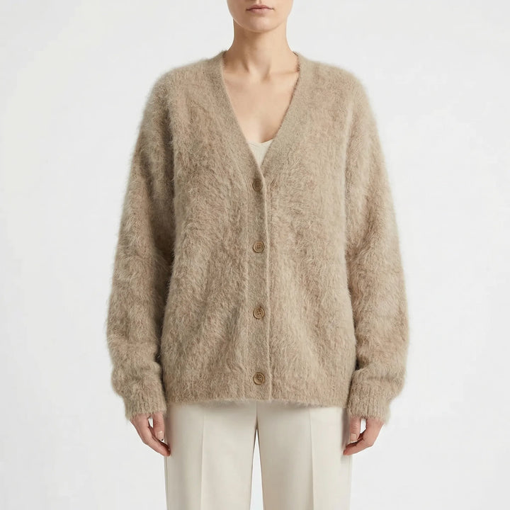 Cardigan da donna Softrelle con scollo a V e abbottonatura frontale