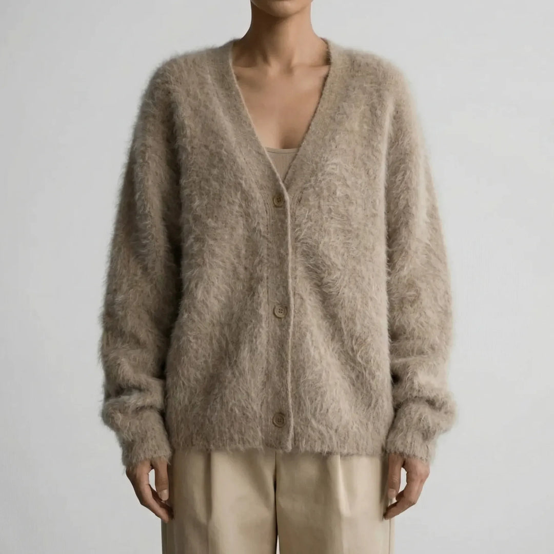 Cardigan da donna Softrelle con scollo a V e abbottonatura frontale