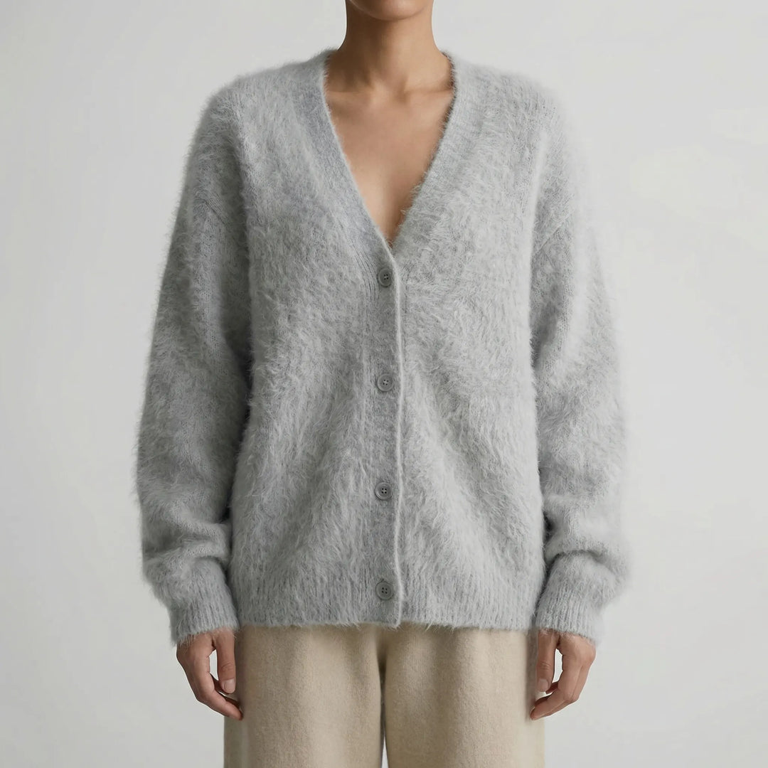 Cardigan da donna Softrelle con scollo a V e abbottonatura frontale